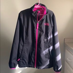 Kids Black North Face Lined Winter Jacket